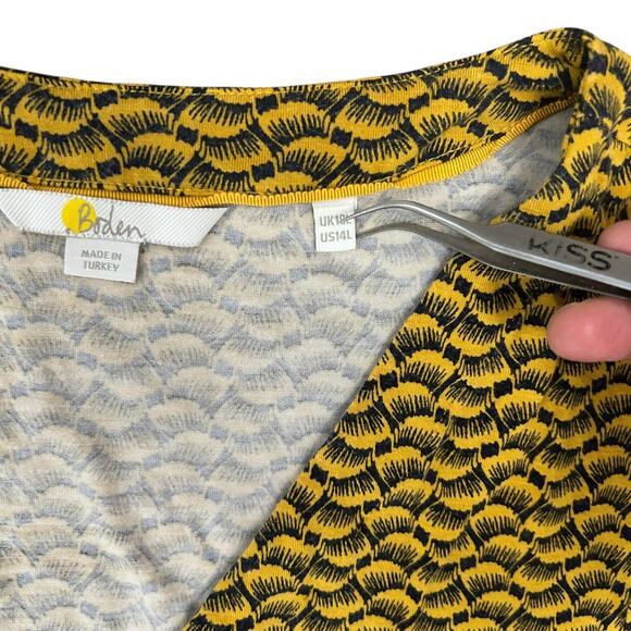 Boden Alberta Tuscan Sun Short Sleeve Jersey Dress Size UK 18 US 14 LONG - Picture 12 of 13